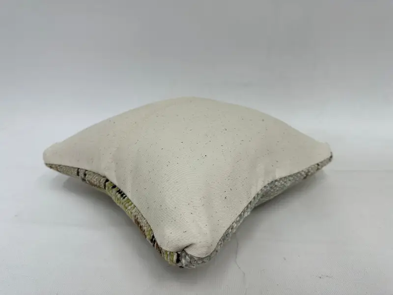 12x12 Beige Cushion Case, Ethnical Kilim Rug Pillow, Pillow Cover, Outdoor Patio Pillow Sham, Antique Pillows, Interior Designer Pillow - 7