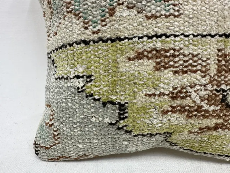 12x12 Beige Cushion Case, Ethnical Kilim Rug Pillow, Pillow Cover, Outdoor Patio Pillow Sham, Antique Pillows, Interior Designer Pillow - 2