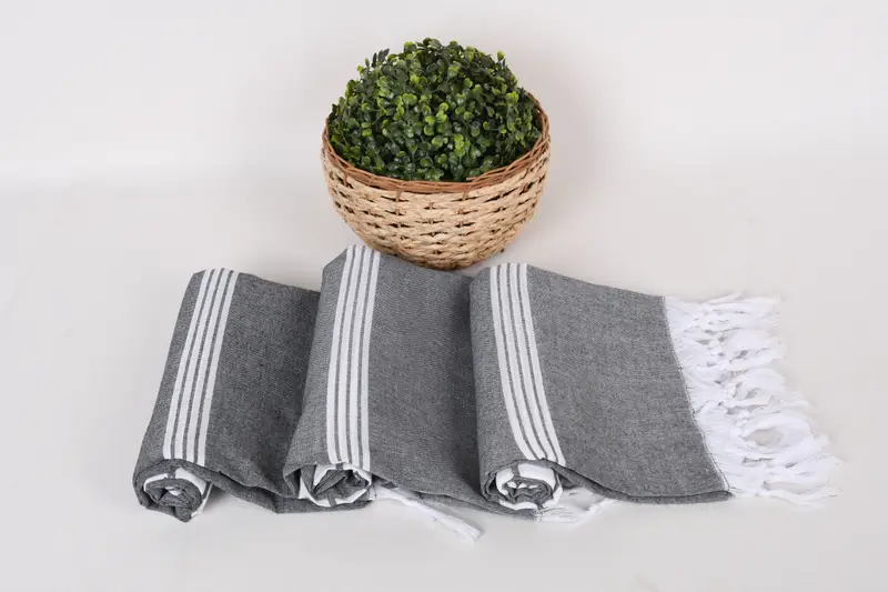 Turkish towel, Beach Towel Gift, Wedding Gift Ideas, Embroidery Towel, Turkish Towel Beach Towel, Bridesmaid Gifts, 68x36 Cotton Striped Towel - 8