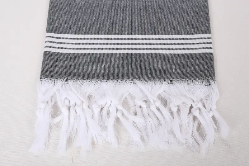 Turkish towel, Beach Towel Gift, Wedding Gift Ideas, Embroidery Towel, Turkish Towel Beach Towel, Bridesmaid Gifts, 68x36 Cotton Striped Towel - 3