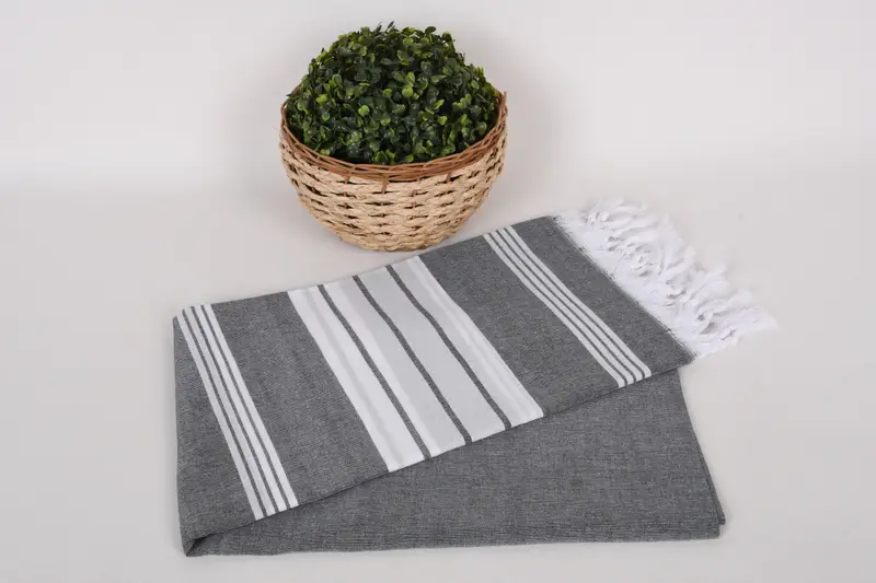 Turkish towel, Beach Towel Gift, Wedding Gift Ideas, Embroidery Towel, Turkish Towel Beach Towel, Bridesmaid Gifts, 68x36 Cotton Striped Towel - 4