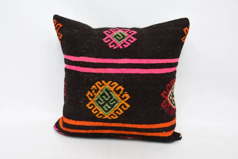 Boho Pillow Sham Cover, Home Decor Pillow, 24x24 Brown Cushion Cover, Cushion Cover, Handmade Pillow Sham, Interior Designer Pillow - 1