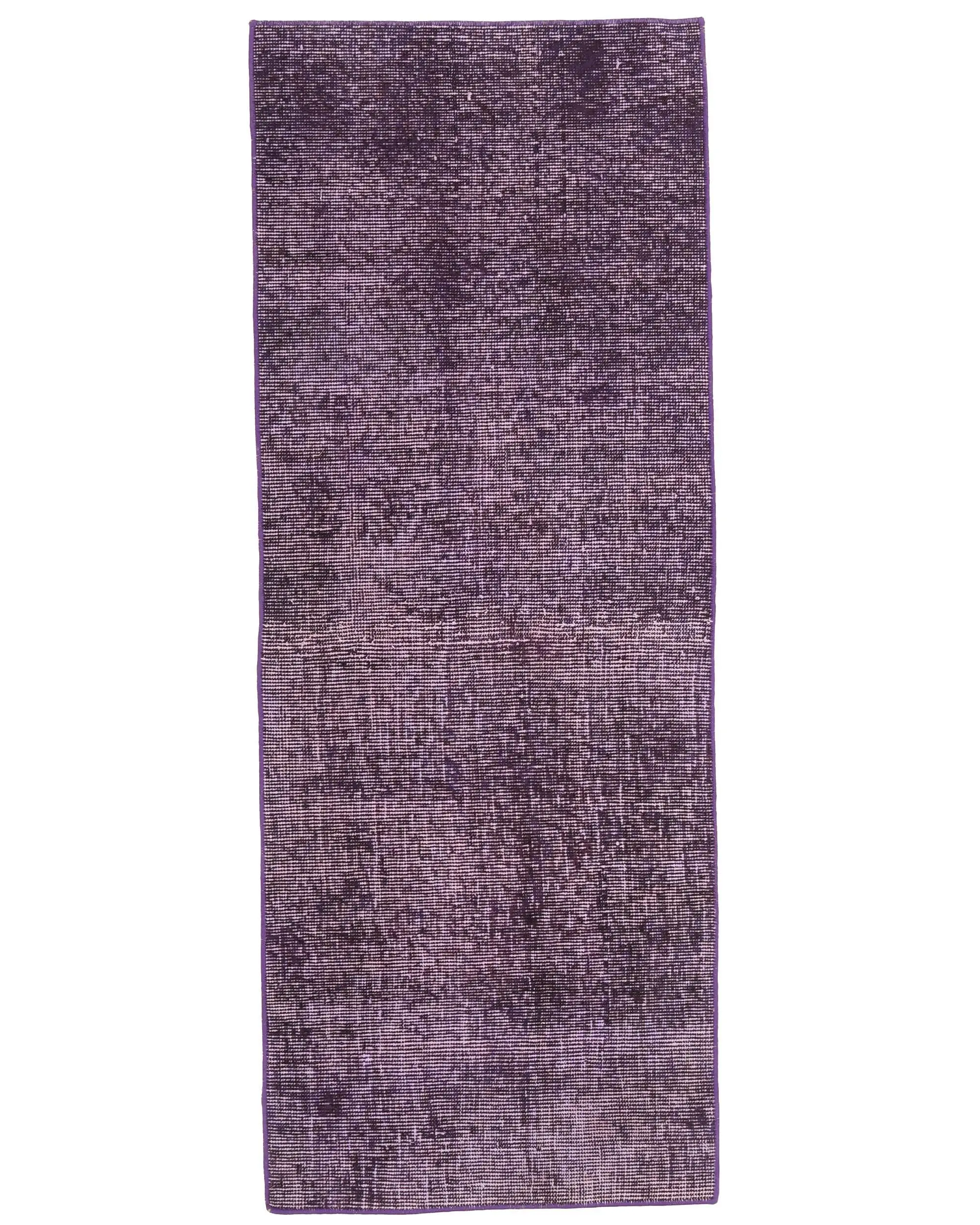 1.8x4.7 ft Rug, Turkish Rug, Vintage Purple Wool Ombré Rug - 1