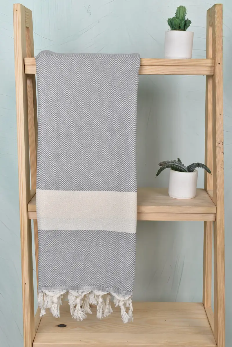 Yoga havlu, Türk havlu plajı, monogram plaj havlu, 70x40 pamuklu balıksırtı havlu, gelin duş hediyesi, gelin için hediye, Türk havlu plaj havlu - 8