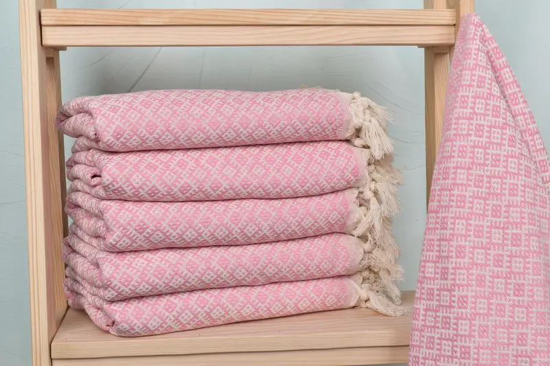 Bridesmaid Gift Towel Pink Cotton, 40x71 Inches, Personalized Bath Towel