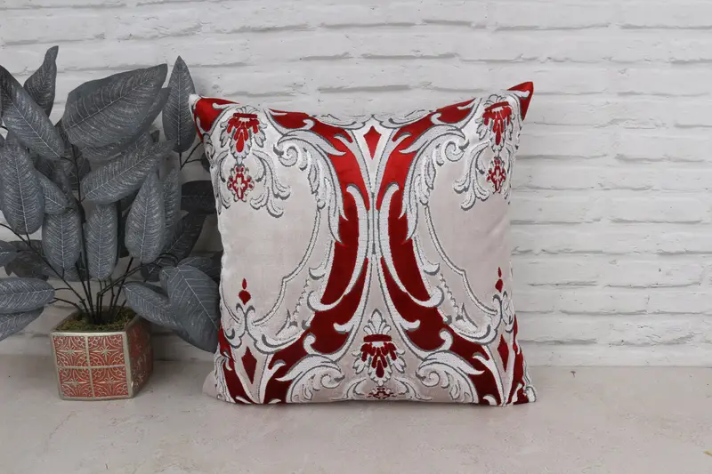 Turkish Pillow, Throw Kilim Pillow, 20x20 White Cushion, Pillow for Sofa, Square Throw Cushion, Pillow Sham, Natural Pillow Cover - 1