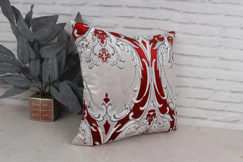 Turkish Pillow, Throw Kilim Pillow, 20x20 White Cushion, Pillow for Sofa, Square Throw Cushion, Pillow Sham, Natural Pillow Cover - 3