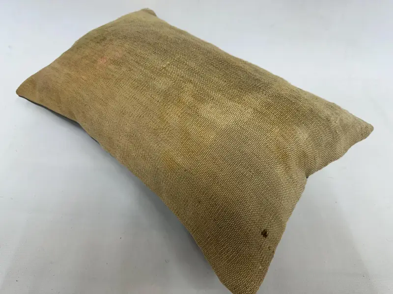 Authentic Pillow Cover, Home Decor Pillow, Vintage Pillow, Turkish Kilim Pillow, Bolster Throw Cushion Case, Pillow Cover, 12x20 Beige Pillow Sham - 6