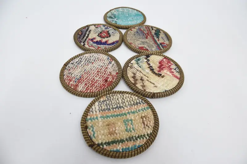 Bohemian Beige & Bronze Round Coaster, Versatile Bohemian Coaster
