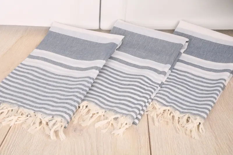 Home Decor Towel, Quick-Dry Beach Towel, Turkish Bath Towel Set, Large Turkish Towel, 70x40 Cotton Striped Towel, Summer Towel, Lightweight towel - 6