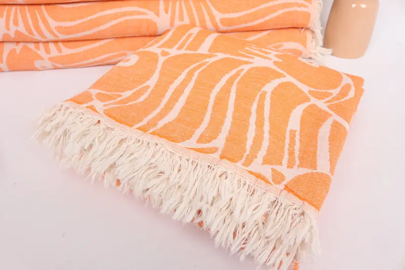 Throw Blanket Couch, Wedding Favors, Anniversary Gift For Her, Turkish Blanket Queen, 70x60 Cotton Fish Design Towel, Decorative Blanket - 5