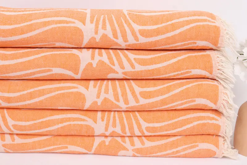 Throw Blanket Couch, Wedding Favors, Anniversary Gift For Her, Turkish Blanket Queen, 70x60 Cotton Fish Design Towel, Decorative Blanket - 3