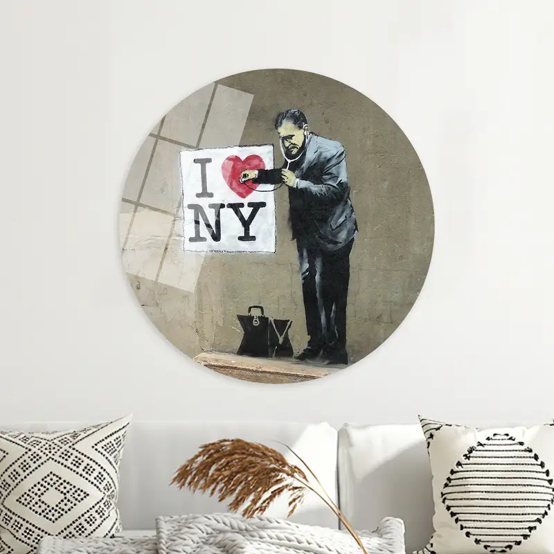 Banksy NY Canvas: Graffiti Art, Doctor, Heart, Street Scene