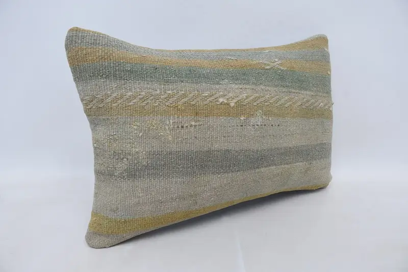 Pillow for Sofa, Chair Pillow Case, 16x24 Green Cushion Case, Gift Pillow, Custom Cushion Case, Boho Pillow, Handwoven Pillow Cover Cushion, Pillow - 3