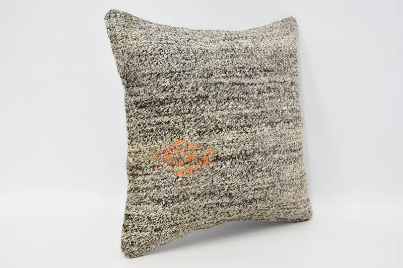 Kilim Cushion Sham, 12x12 Brown Pillow Sham, Pillow Sham, Cotton Cushion Cover, Boho Pillow Sham Cover, Lounge Throw Pillow Cover, Pillow for Couch - 3