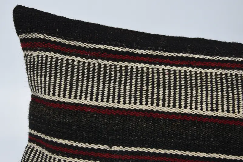 Hippie Throw Pillow, Cushion, Kilim Pillow, Seat Cushion Case, Interior Designer Pillow, Turkish Pillow, 12x48 Brown Cushion Cover - 2