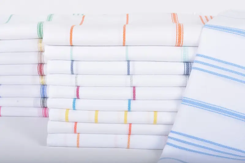 Personalized Turkish Cotton Pink Striped Tea Towel, 40x24 Inches