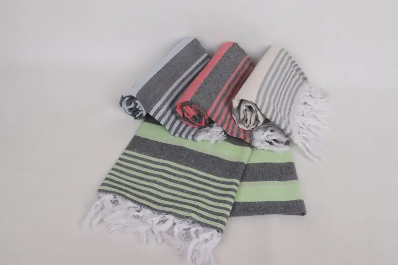 Valentines Gift, 68x36 Cotton Striped Towel, Beach Theme Wedding Gift, Soft towel, Bridal Shower Favors, Spa Gift Towel, Spa Towel, Bridesmaid Gifts - 5