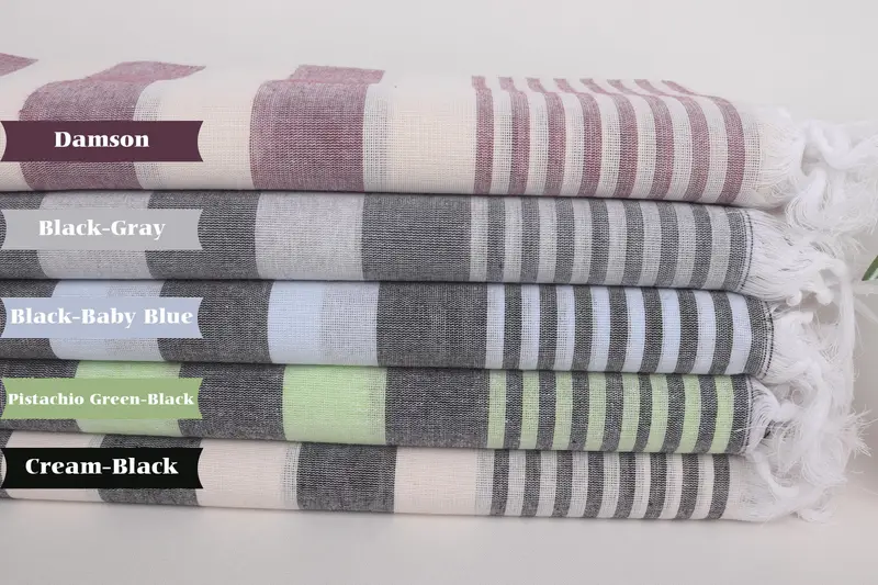 Valentines Gift, 68x36 Cotton Striped Towel, Beach Theme Wedding Gift, Soft towel, Bridal Shower Favors, Spa Gift Towel, Spa Towel, Bridesmaid Gifts - 2
