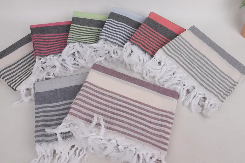 Valentines Gift, 68x36 Cotton Striped Towel, Beach Theme Wedding Gift, Soft towel, Bridal Shower Favors, Spa Gift Towel, Spa Towel, Bridesmaid Gifts - 3
