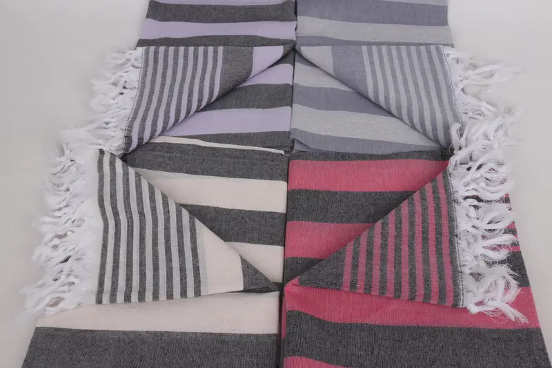 Valentines Gift, 68x36 Cotton Striped Towel, Beach Theme Wedding Gift, Soft towel, Bridal Shower Favors, Spa Gift Towel, Spa Towel, Bridesmaid Gifts - 4