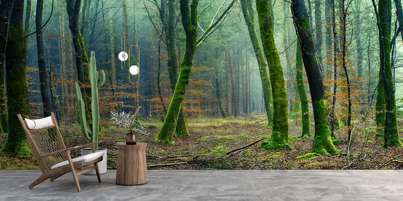 Landscape Wallpaper, Trees Wall Art, Forest Wall Poster, Jungle Wall Painting, Forest Landscape Wall Mural, Nature Wall Paper, - 3