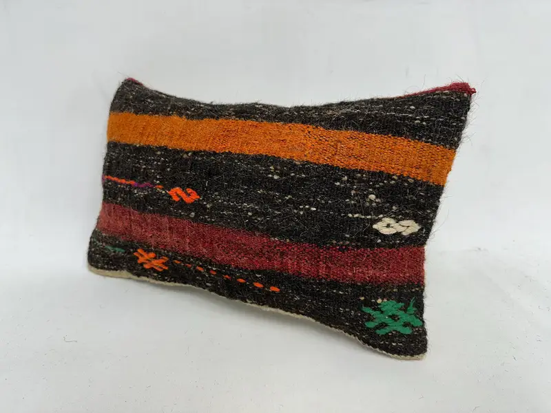 Retro -Kissengehäuse, Vintage -Kissen, Terrassenkissenschein, antike Kissen, Kissenbezug, 12x20 Rote Kissen, Kilimkissen werfen - 4