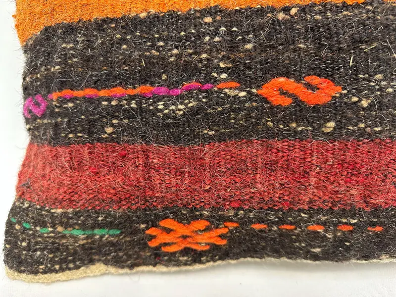 Retro -Kissengehäuse, Vintage -Kissen, Terrassenkissenschein, antike Kissen, Kissenbezug, 12x20 Rote Kissen, Kilimkissen werfen - 2