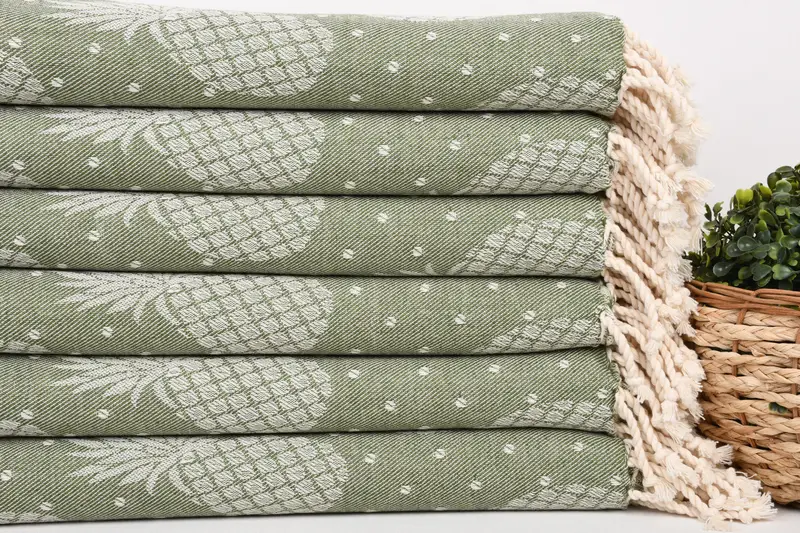 Wedding Shower Gift, Bachelorette Towel, 80x40 Cotton Pineapple Design Towel, Friends Beach Towel, Gift For Her, Turkish towel, Quick-dry peshtemal - 3