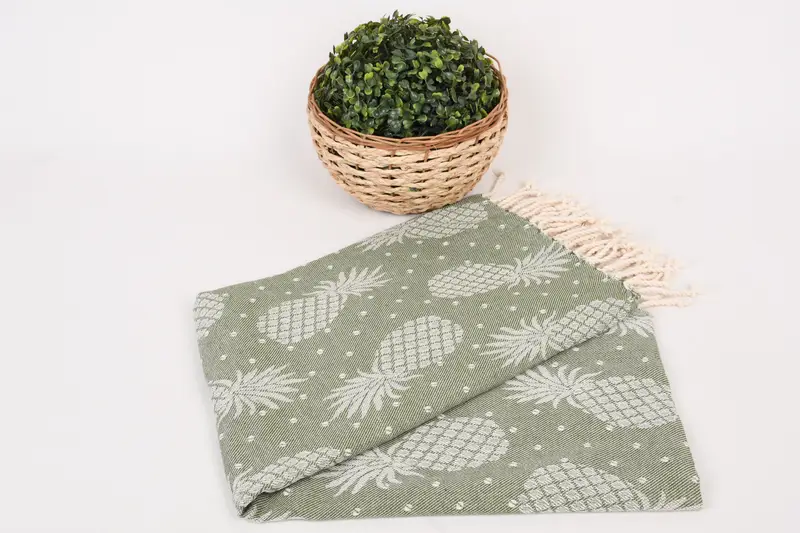 Wedding Shower Gift, Bachelorette Towel, 80x40 Cotton Pineapple Design Towel, Friends Beach Towel, Gift For Her, Turkish towel, Quick-dry peshtemal - 5