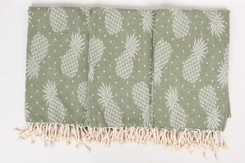 Wedding Shower Gift, Bachelorette Towel, 80x40 Cotton Pineapple Design Towel, Friends Beach Towel, Gift For Her, Turkish towel, Quick-dry peshtemal - 8