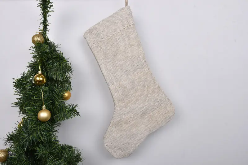 Festive Christmas Ornaments Pattern, 7 Inch Wide Christmas Stocking