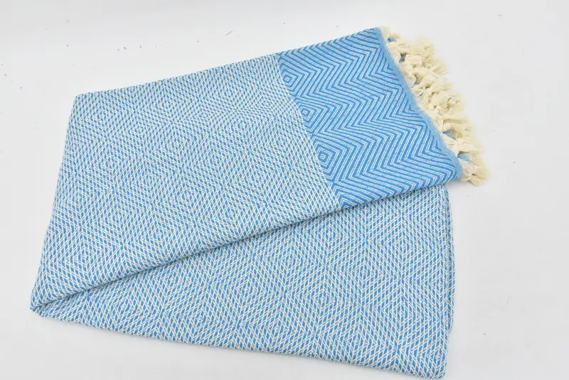 Aesthetic Blanket, House Warming Gift, Tablecloth, Decorative Blanket, Halloween Blanket, Bridesmaid Gifts, 92x80 Cotton Diamond Towel - 4