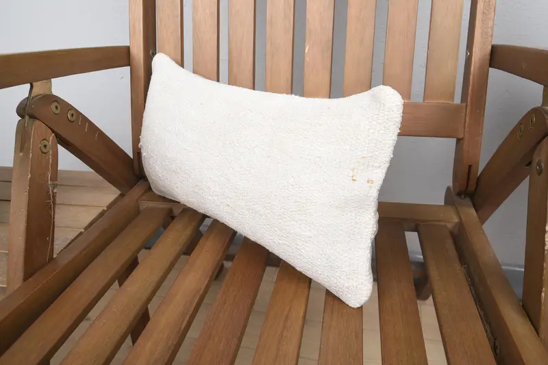8x16 White Pillow, Bolster Cushion Case, Anatolian Pillow Sham, Kilim Pillow Cover, Pillow for Couch, Vintage Kilim Throw Pillow, Pillow Case - 3