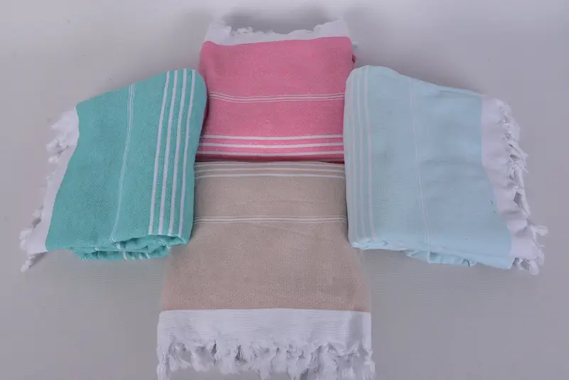 Monogram Turkish Towel, Personalized Gift For Him, Personalized Wedding Gift, Hammam towel, 70x36 Cotton Striped Terry Towel, Summer Gift Ideas - 6