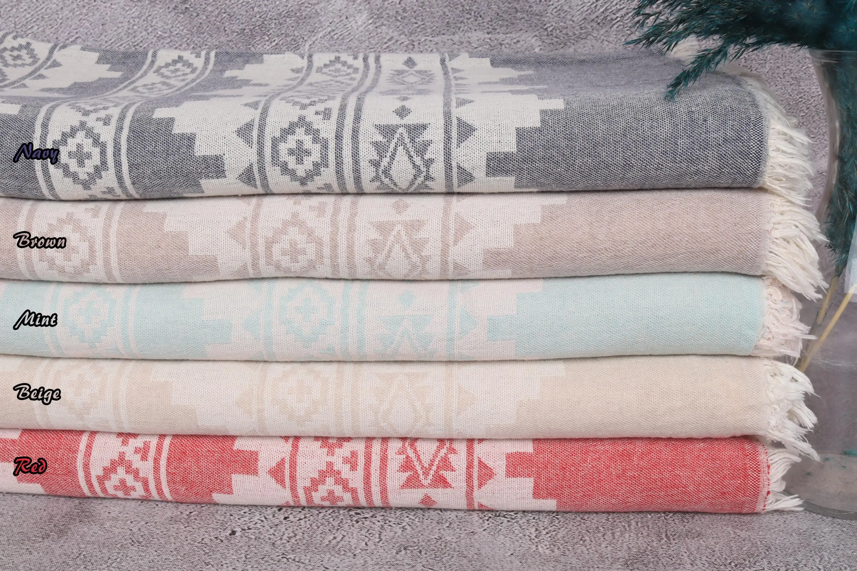 Valentines Day Gift Throw Blanket Cotton Organic Recycled 79x91 Inches - 1