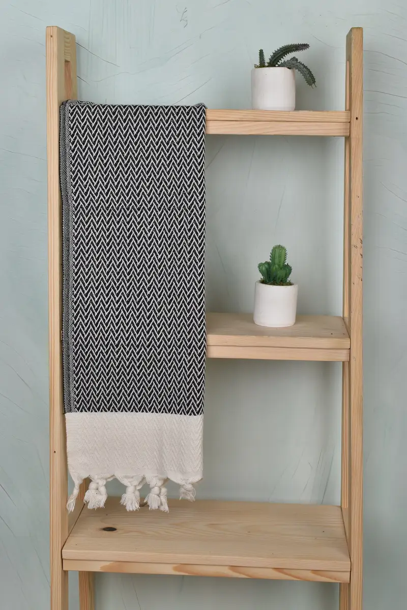 Gift For Boyfriend, 34x18 Cotton Zigzag Design Towel, Personalized Hand Towel, Monogram Kitchen Towel, Custom Hand Towel, Girl Trip Party Favor - 8