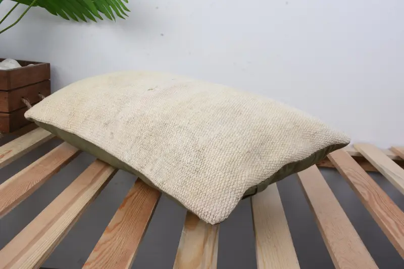 Interior Designer Pillow, Boho Pillow Sham Cover, Retro Throw Cushion Cover, Cushion Case, 12x20 Beige Pillow Case, Turkish Pillow - 6