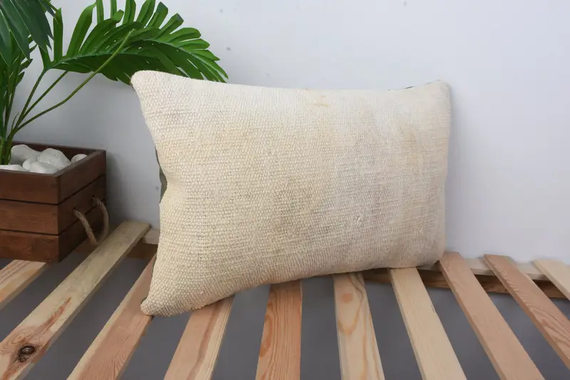 Interior Designer Pillow, Boho Pillow Sham Cover, Retro Throw Cushion Cover, Cushion Case, 12x20 Beige Pillow Case, Turkish Pillow - 4