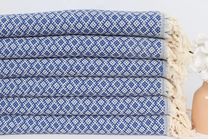 Monogram Hand Towel, 38x20 Cotton Diamond Towel, Bachelorette Party Items, Small Bath Towels, Personalized Kitchen Towel, Personalized Turkish Towel - 3