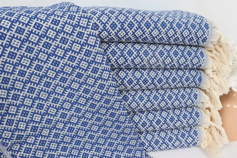 Monogram Hand Towel, 38x20 Cotton Diamond Towel, Bachelorette Party Items, Small Bath Towels, Personalized Kitchen Towel, Personalized Turkish Towel - 1