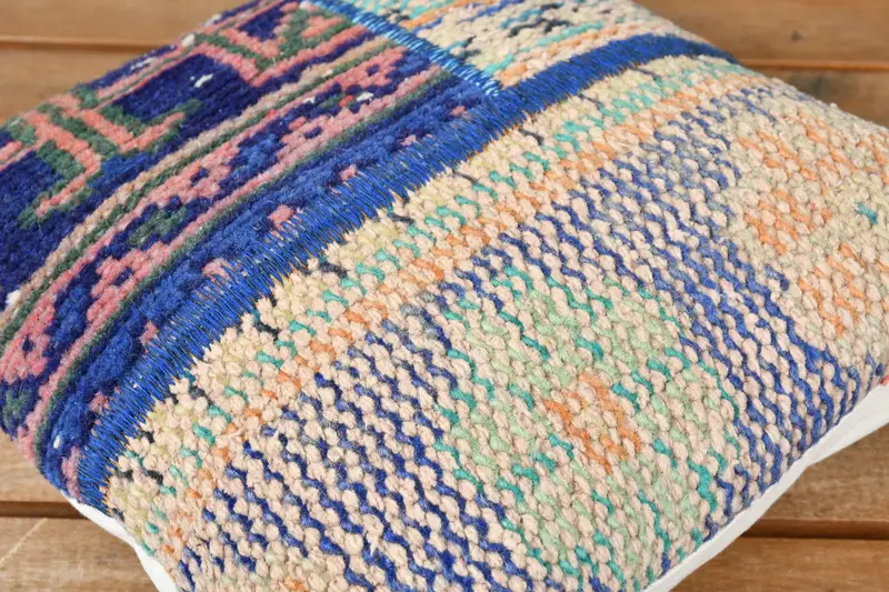 Home Decor Pillow, Living Room Throw Pillow, 12x12 Blue Pillow Sham, Vintage Cushion Case, Gift Pillow, Pillow Cover, Antique Pillows - 3