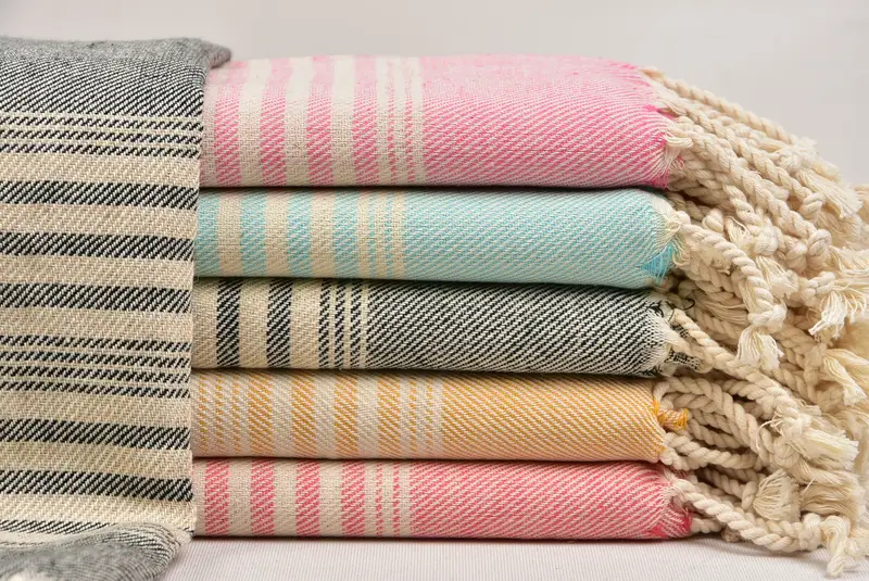 Gift For Him, 70x40 Cotton Striped Towel, Wedding Day Gift For Bride, Eco-friendly Turkish peshtemal towel, Custom Beach Towel, Travel towel - 1