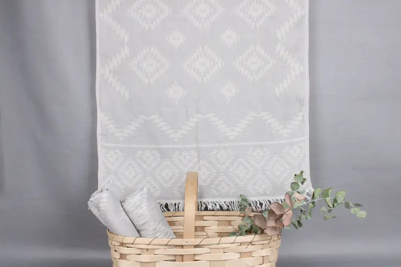 Turkish Hand Towel Light Gray Kitchen & Tea Towel, 18x40 Inches