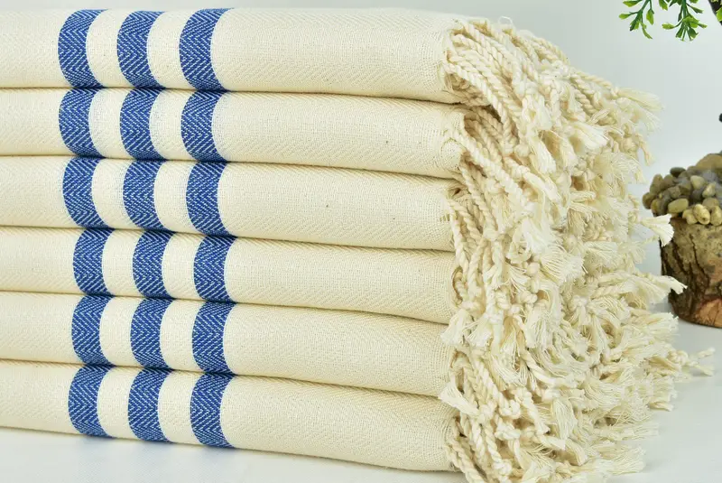 Summer Towel, Spa Gift Towel, Bachelor Gifts, Hammam Towel USA, Halloween Gifts, Peshtemal Towel, 70x40 Cotton Striped Towel, Embroidered Towel - 3
