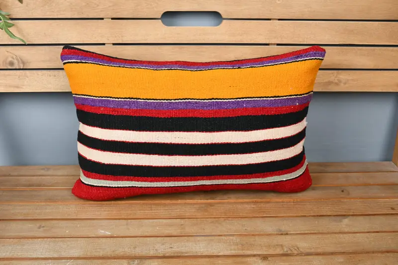 Cushion Case, Turkish Pillow, Vintage Throw Pillow Case, Interior Designer Pillow, Outdoor Patio Cushion Cover, 16x24 Red Pillow Sham, Boho Pillow - 6