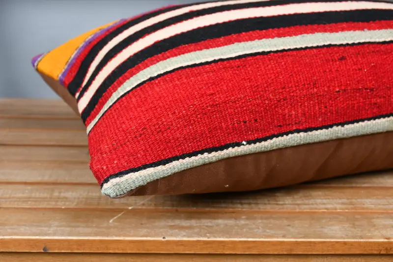 Cushion Case, Turkish Pillow, Vintage Throw Pillow Case, Interior Designer Pillow, Outdoor Patio Cushion Cover, 16x24 Red Pillow Sham, Boho Pillow - 4