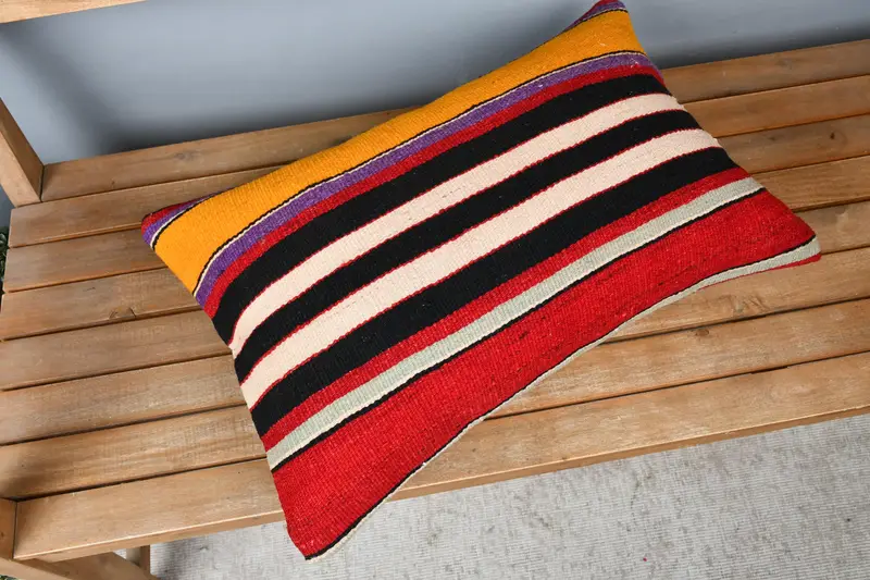 Cushion Case, Turkish Pillow, Vintage Throw Pillow Case, Interior Designer Pillow, Outdoor Patio Cushion Cover, 16x24 Red Pillow Sham, Boho Pillow - 2