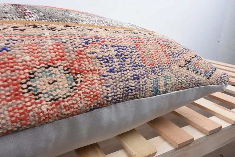 Turkish Pillow, Vintage Pillow, Pastel Pillow Sham, Pillow, Vintage Kilim Throw Pillow, 28x28 Red Cushion Cover, Vintage Pillow Sham - 7