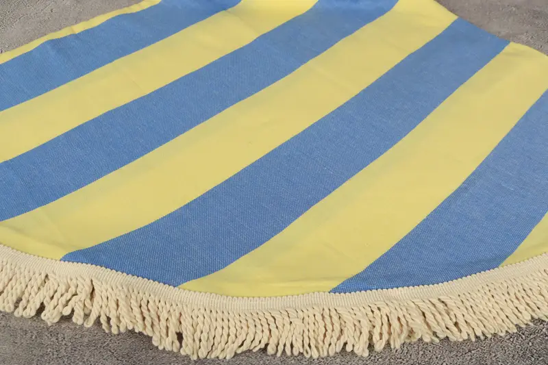 Monogram Beach Towel, Bridal Shower Gifts, Monogram Turkish Towel, Scarf Towel, Guest Towel, 64x64 Cotton Striped Round Towel, Bridesmaid Gift Towel - 6